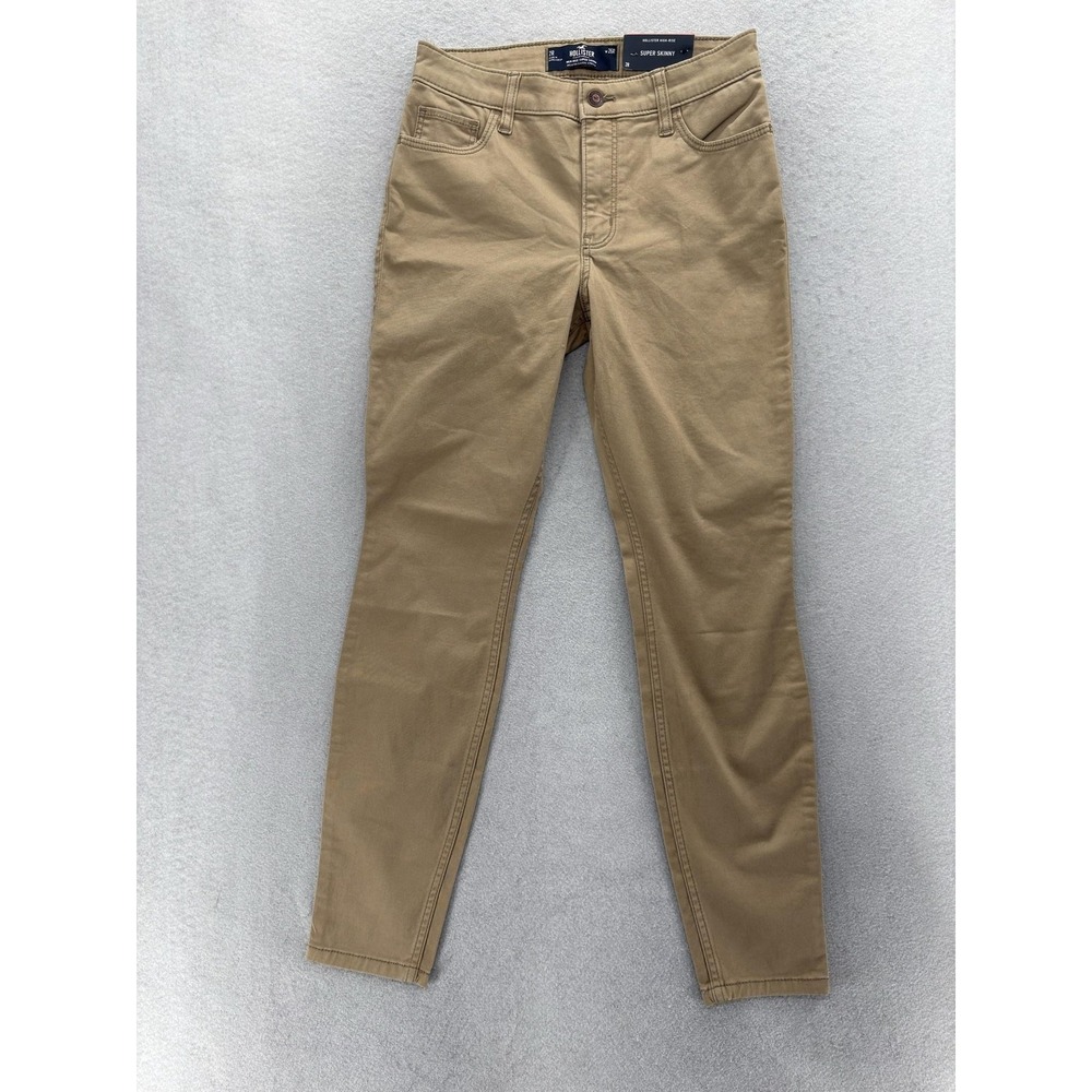 Hollister High-Rise Super Skinny Jeans Womens 2 Beige Stretch Denim Casual NWT
